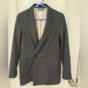 H&M Charcoal Checkered Blazer